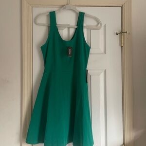 Express Teal Sleeveless Midi Dress